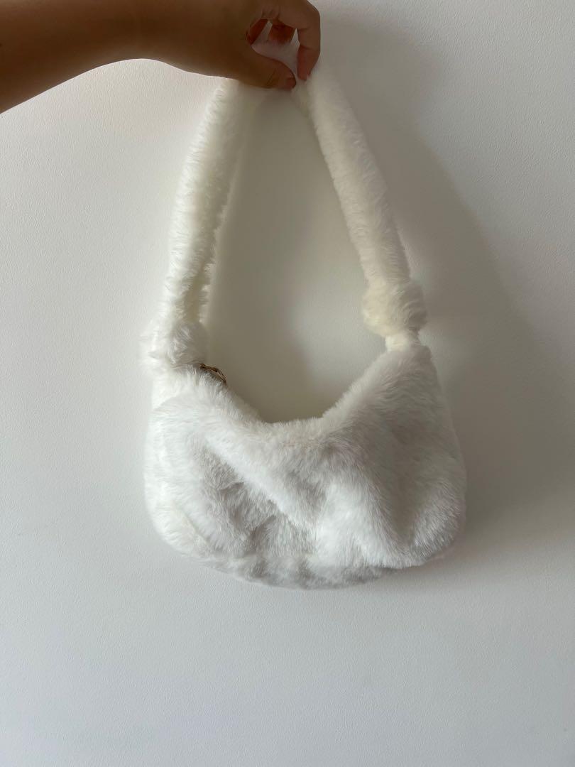 White furry sales bag