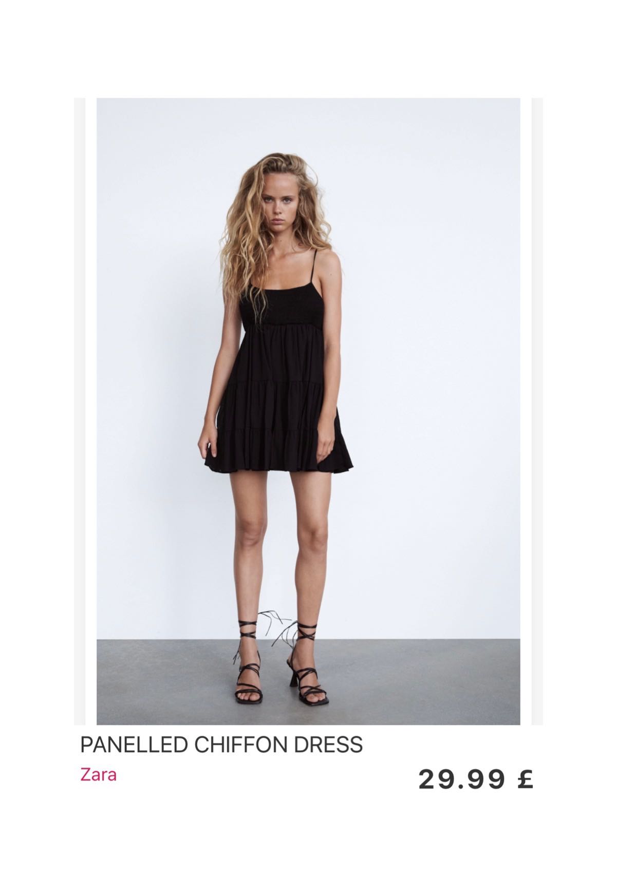 Zara panelled chiffon dress