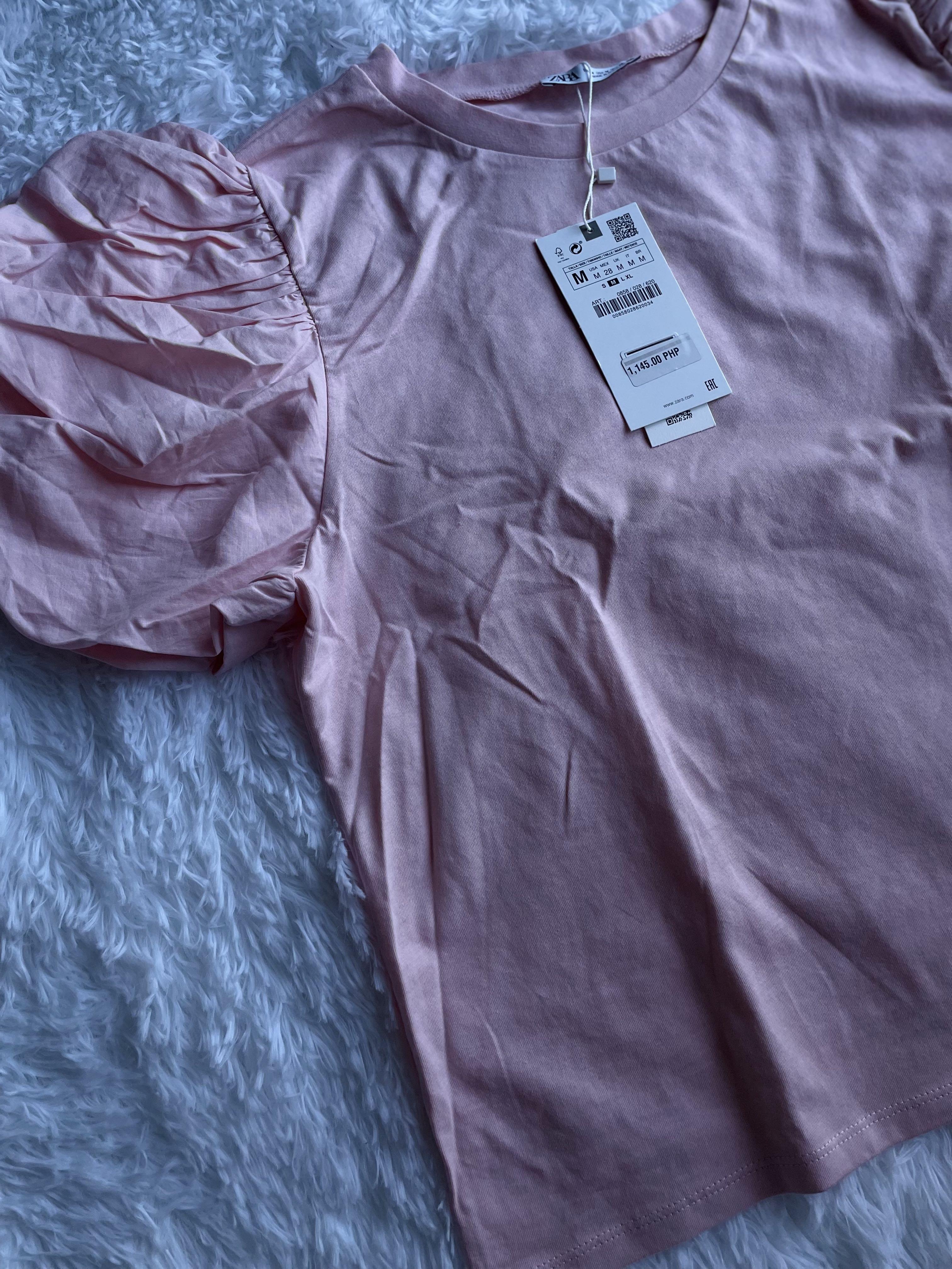 Zara Puff Sleeve Top, Women's Fashion, Tops, Shirts on Carousell