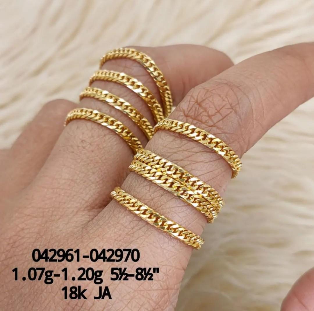 18k gold top chain ring