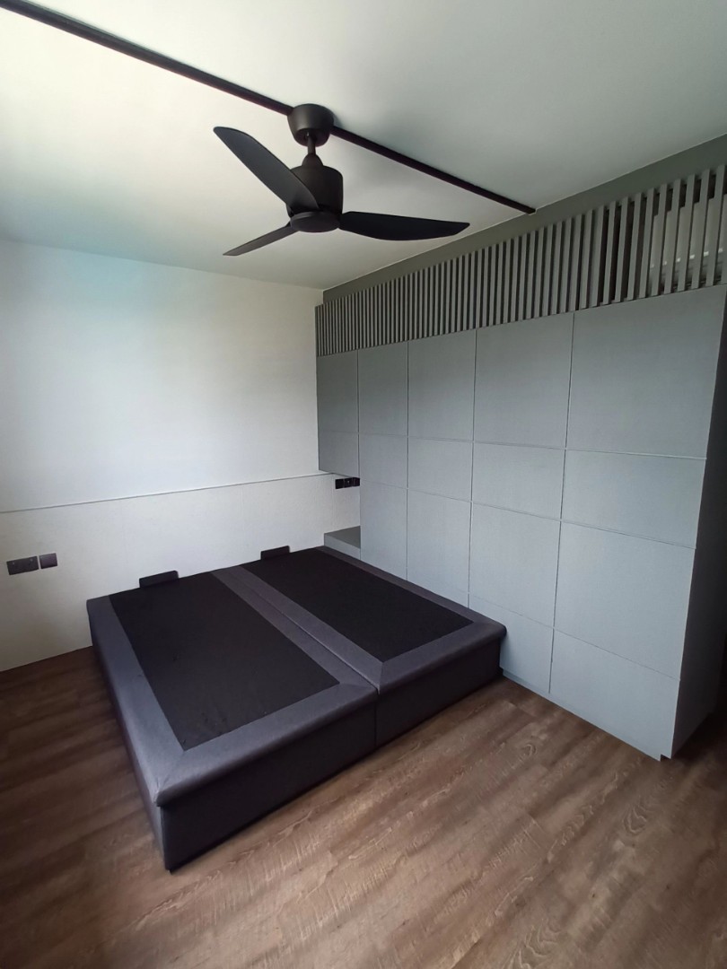 2 single hydraulic storage bed frames & 2 IKEA wardrobes, Furniture