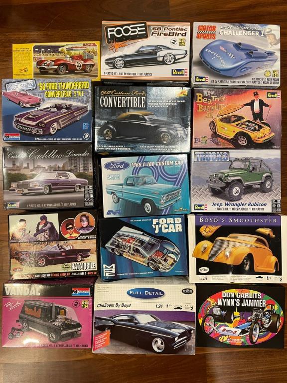 44 Unbuilt Scale Model Car Kits Vintage and New Hobbies Toys