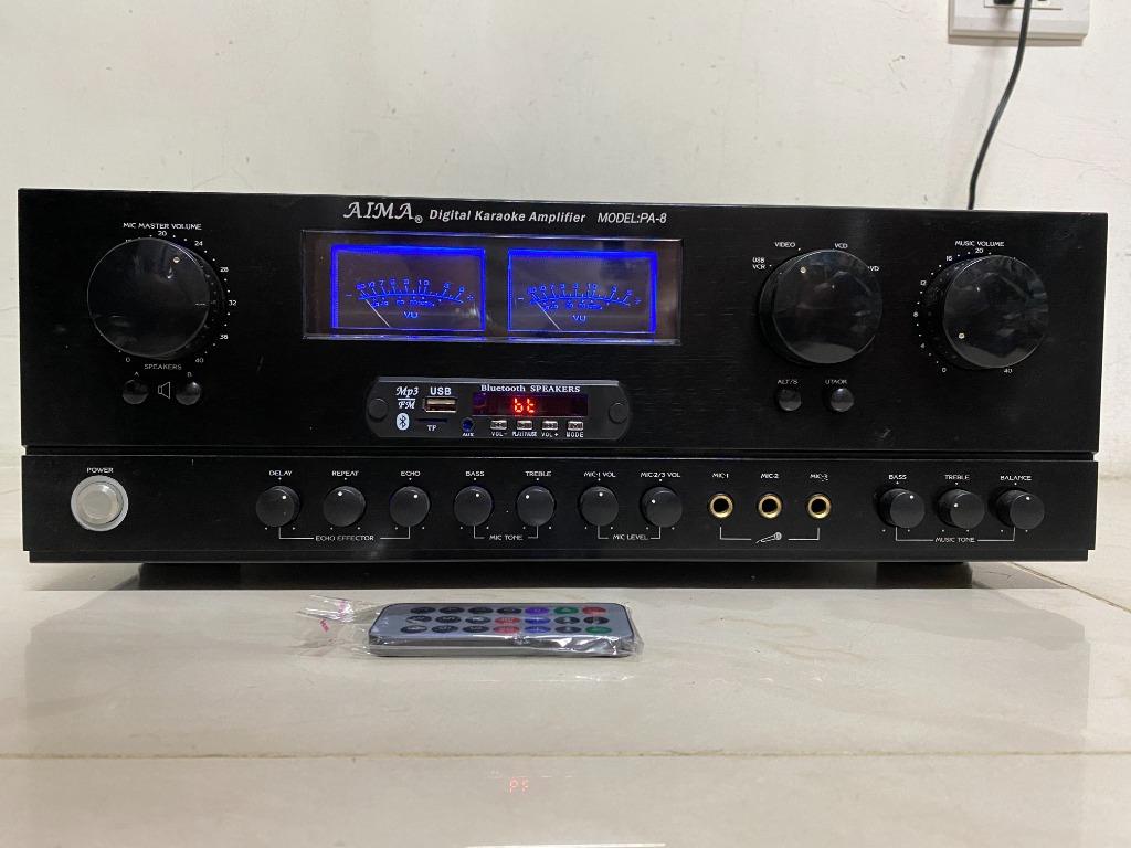 【台灣製造】AIMA PA-8 卡拉OK擴大機 綜合擴大機 收音機/藍芽 USB MP3 內建風扇 有全新遙控器~ 照片瀏覽 3