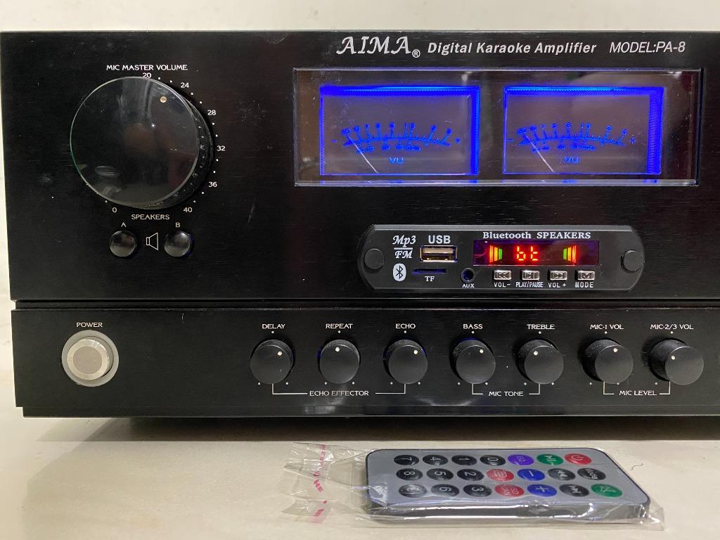 【台灣製造】AIMA PA-8 卡拉OK擴大機 綜合擴大機 收音機/藍芽 USB MP3 內建風扇 有全新遙控器~ 照片瀏覽 4