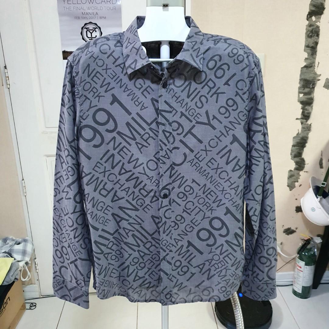 Armani Exchange Long Sleeve Polo Medium