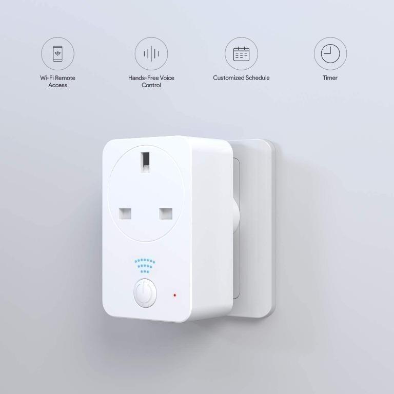 AUKEY Wi Fi Smart Plug 2 Pack Compatible with Amazon Alexa Google Assistant and AUKEY Home App Remote Control Timer No Hub Required