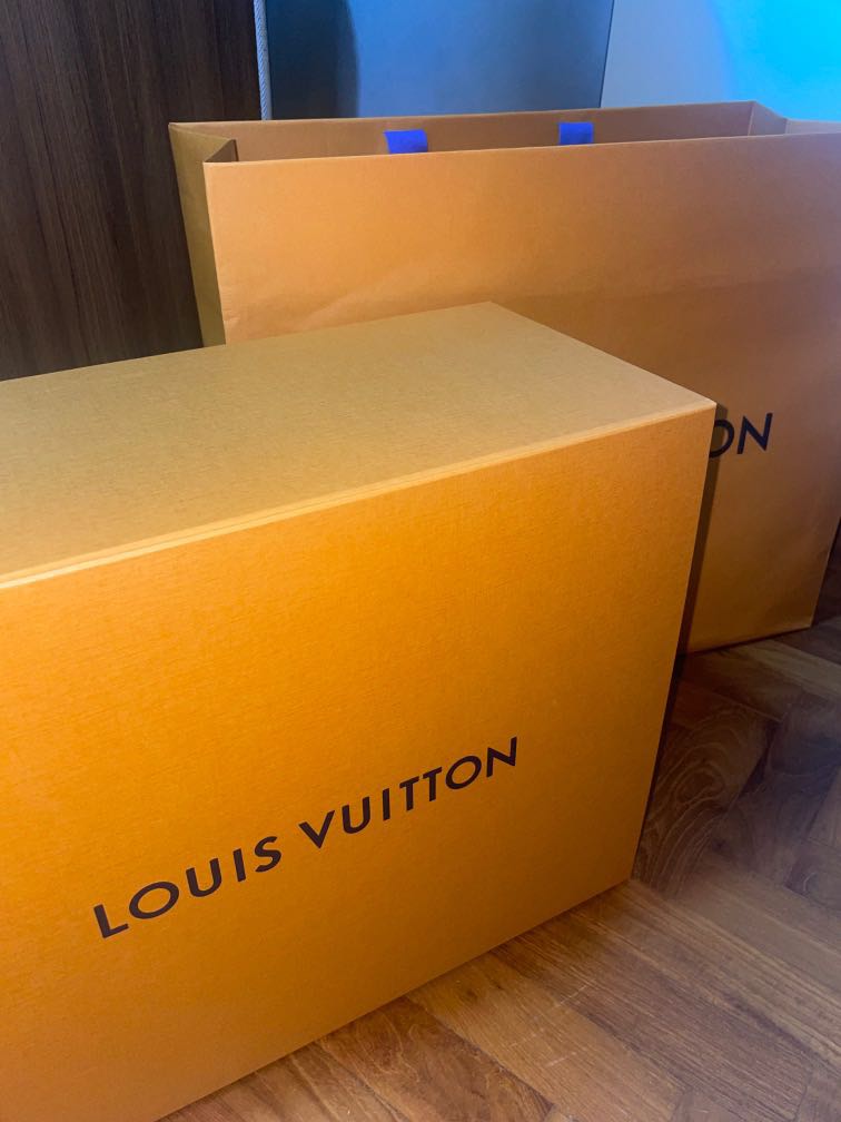 Authentic LV Louis Vuitton Orange Box & Bag, Everything Else on Carousell