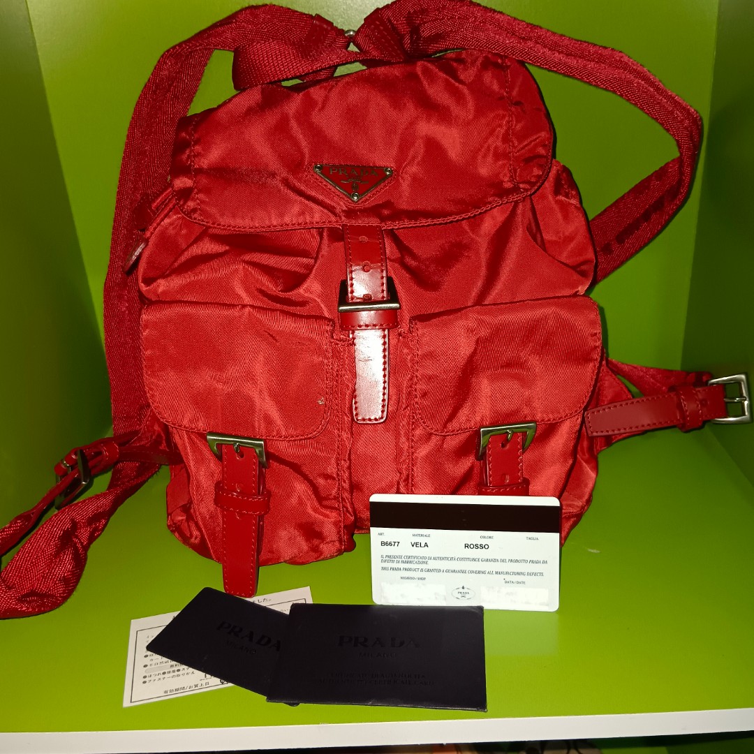 Authentic prada backpack, Women's Fashion, Bags & Wallets, Backpacks on