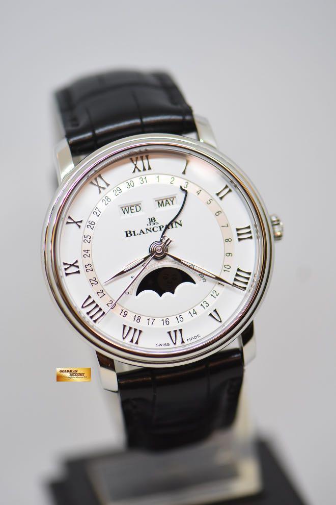 BLANCPAIN VILLERET COMPLETE CALENDAR MOONPHASE 40mm STEEL IN