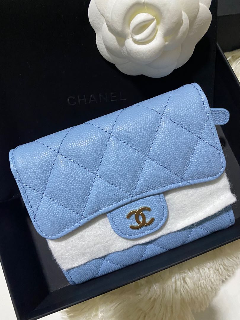 BN 22S Blue Chanel Small CF wallet, Women's Fashion, Bags & Wallets,  Wallets & Card Holders on Carousell