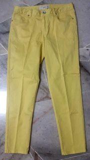 SALE! Bossini Ladies Non-Stretchable Yellow Pants (27in)