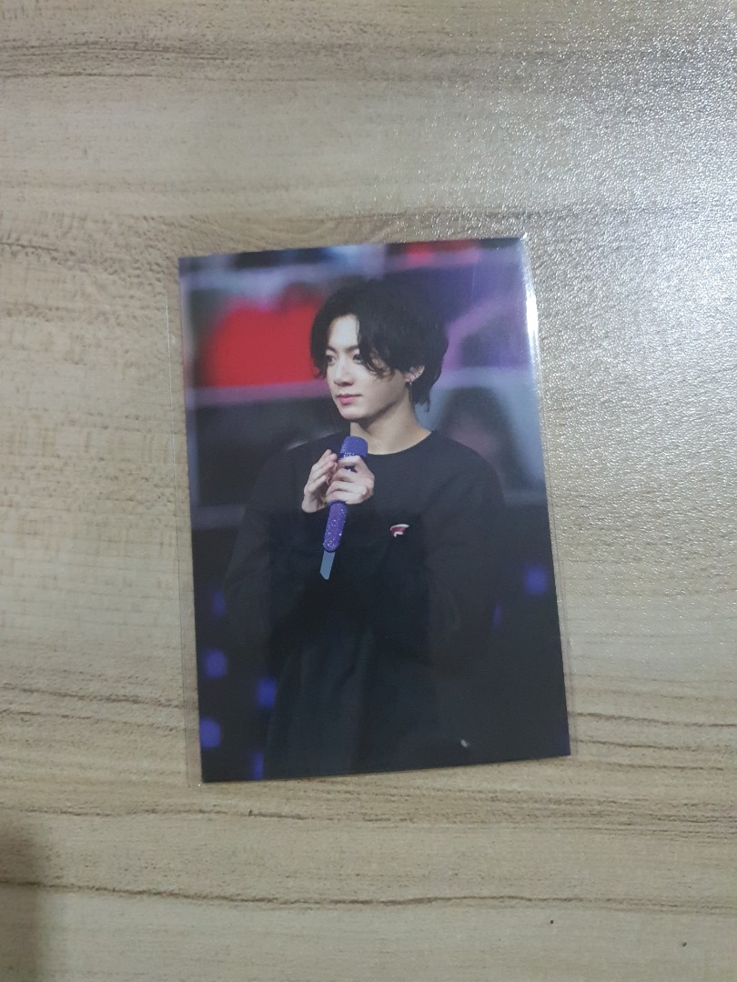 BTS Hybe Insight Mic Badge Photocard JUNGKOOK, Hobbies & Toys, Memorabilia & Collectibles, K