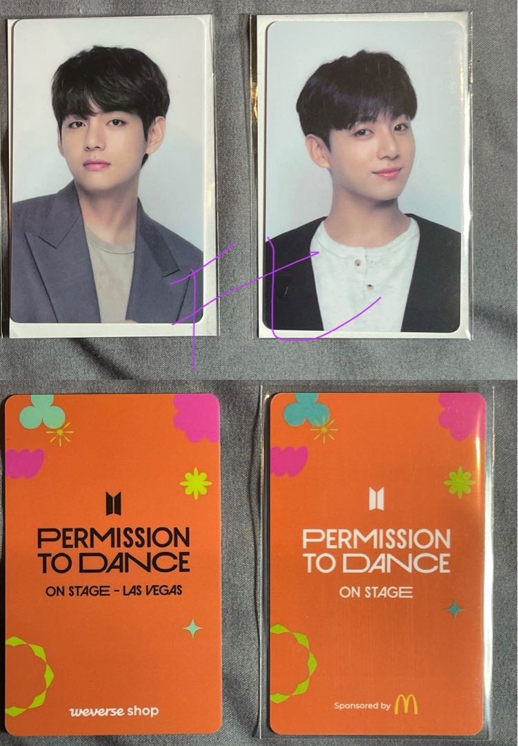 BTS Jin Live Play Photocard Permission to Dance LasVegas Rare LV PTD Kim  Seokjin