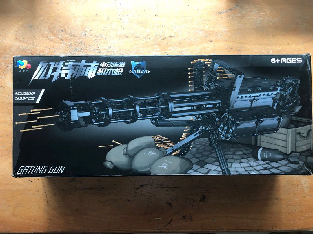 Building Bricks (Lego Compatible) motorised Gatling Gun, Hobbies & Toys
