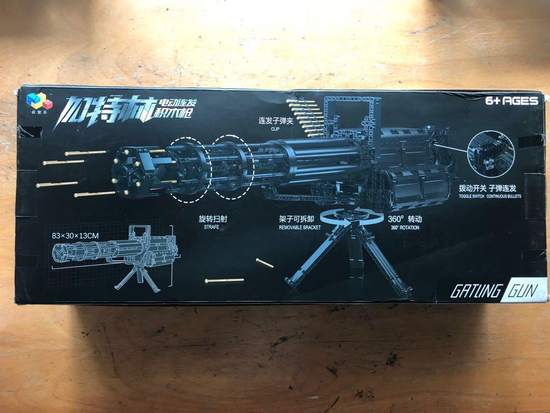 Building Bricks (Lego Compatible) motorised Gatling Gun, Hobbies & Toys