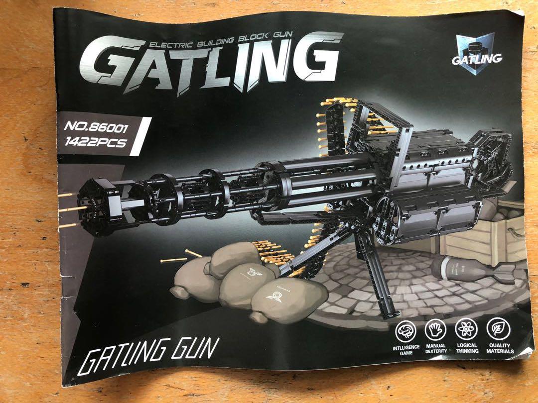 Building Bricks (Lego Compatible) motorised Gatling Gun, Hobbies & Toys