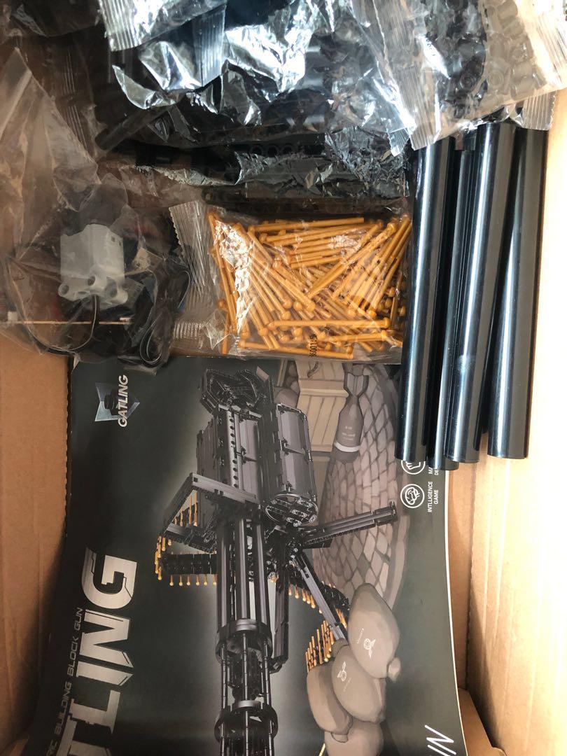 Building Bricks (Lego Compatible) motorised Gatling Gun, Hobbies & Toys