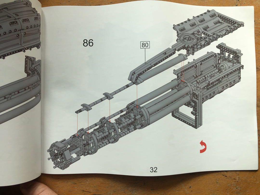 Building Bricks (Lego Compatible) motorised Gatling Gun, Hobbies & Toys