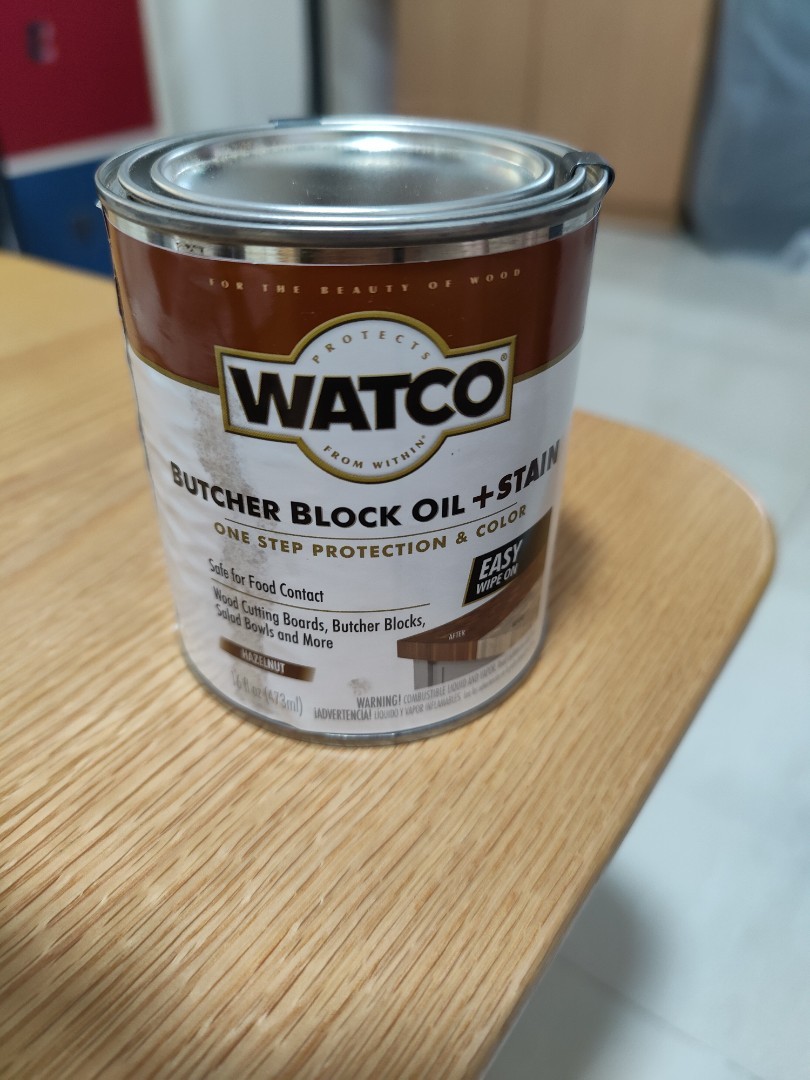 Butcher Block Oil + Stain (Hazelnut) and Foam Brush Set (9 Piece