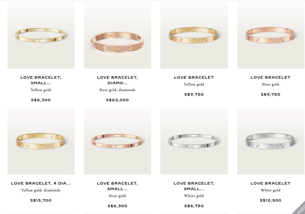 cartier small love bracelet price
