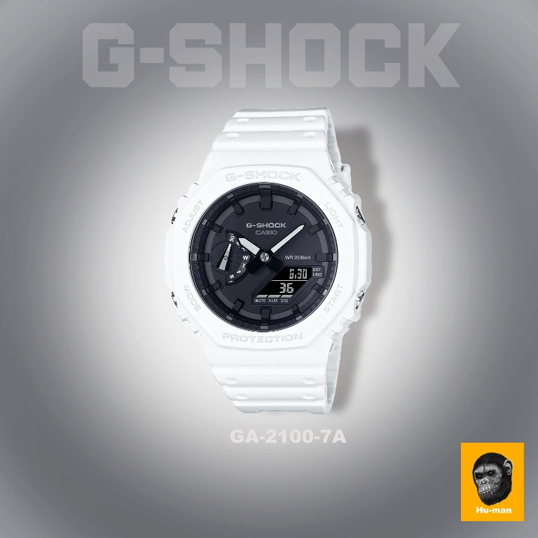 casio g shock white skeleton