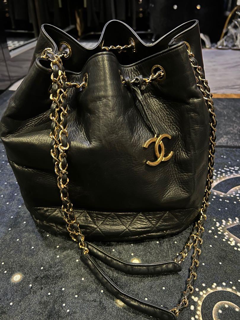 Vintage chanel drawstring bag on sale