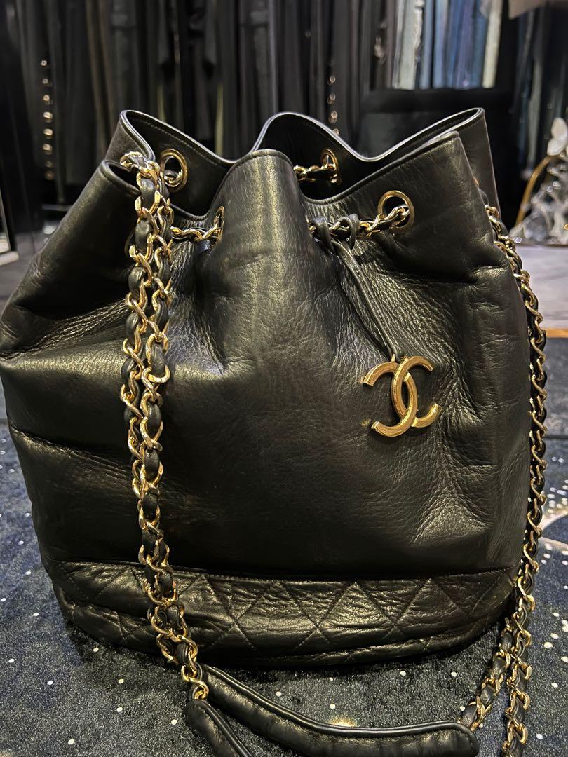 Heritage Vintage Chanel Black Caviar Leather Drawstring Bucket  Lot  77018  Heritage Auctions