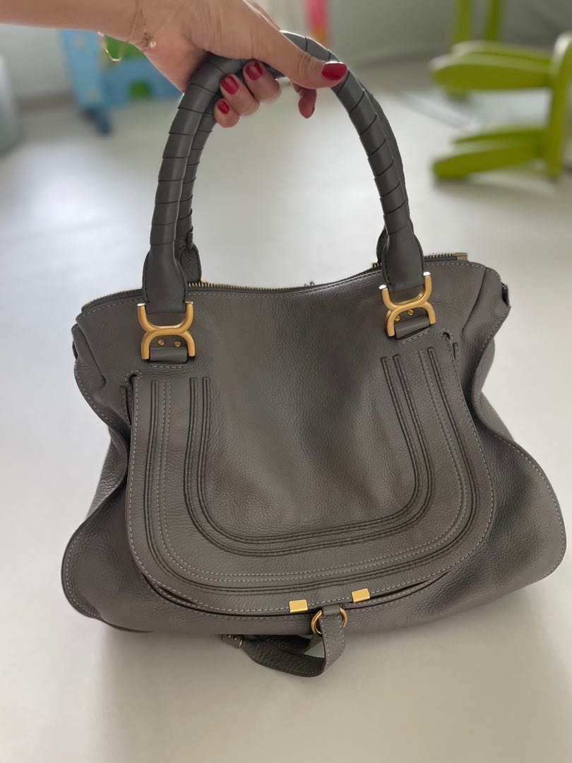 Chloe marcie large leather top satchel bag