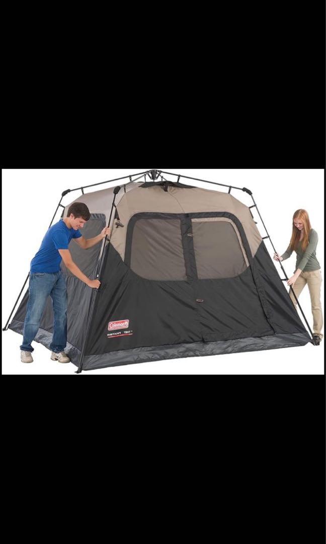 COLEMAN 4 Person Instant Cabin Tent Camping Tents, Sports Equipment