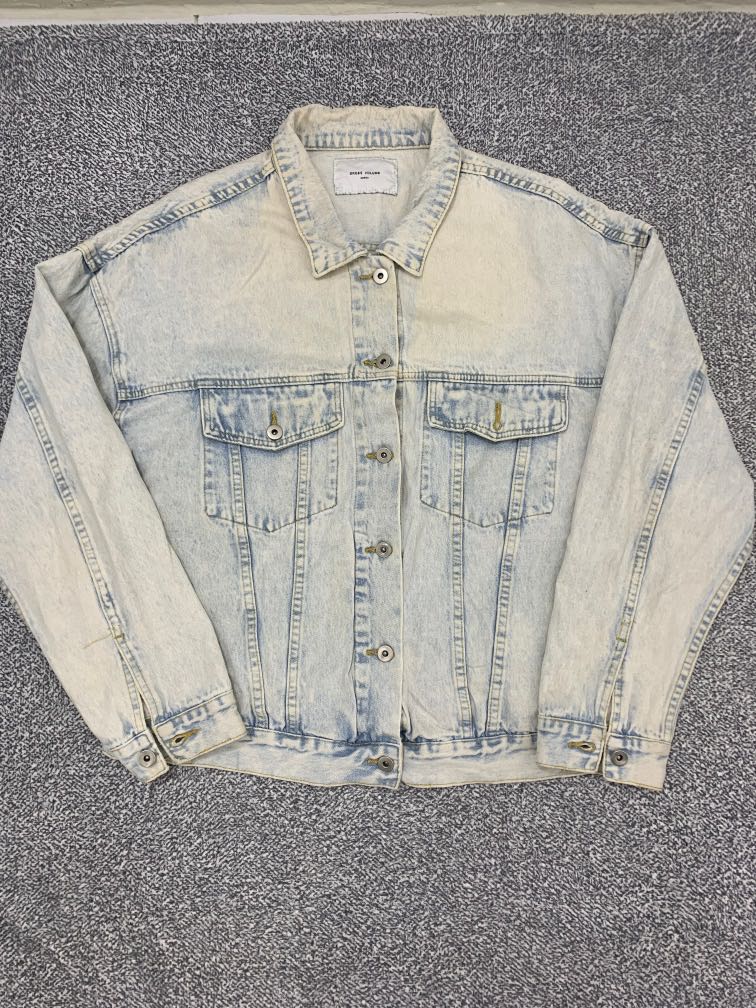 Denim jacket Korea oversize, Fesyen 