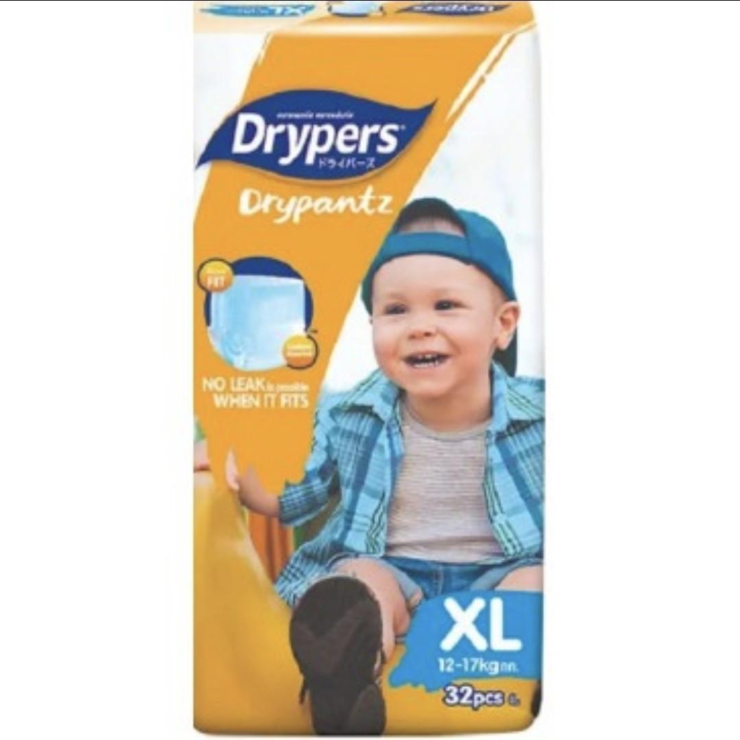drypers drypantz, XL, pants, 32s x 2pack, Babies & Kids, Bathing