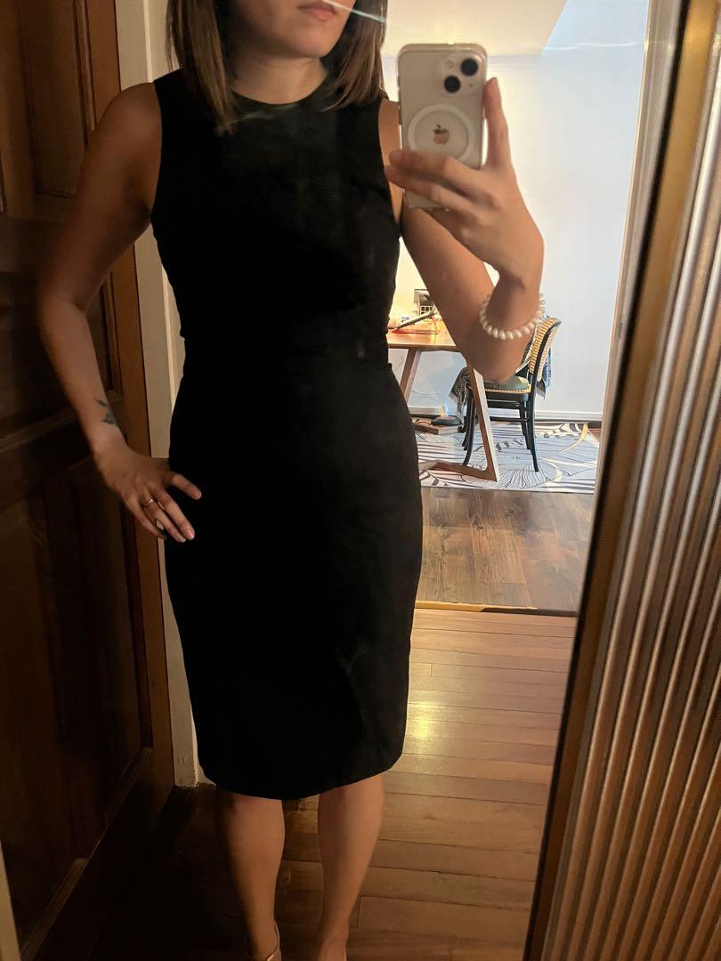 Elegant Black Work Dress, Women's 