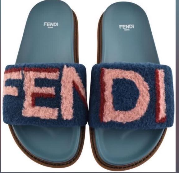 fur slides fendi