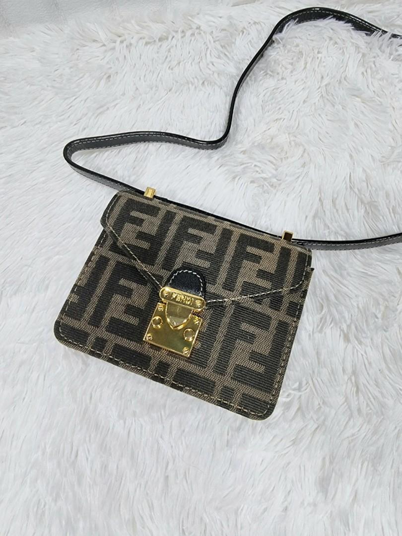 Fendi zucca mini sling bag