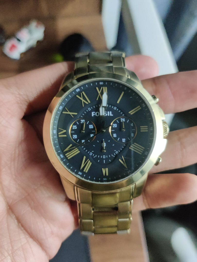 Fossil Gold Watch Chronograph, Men's 