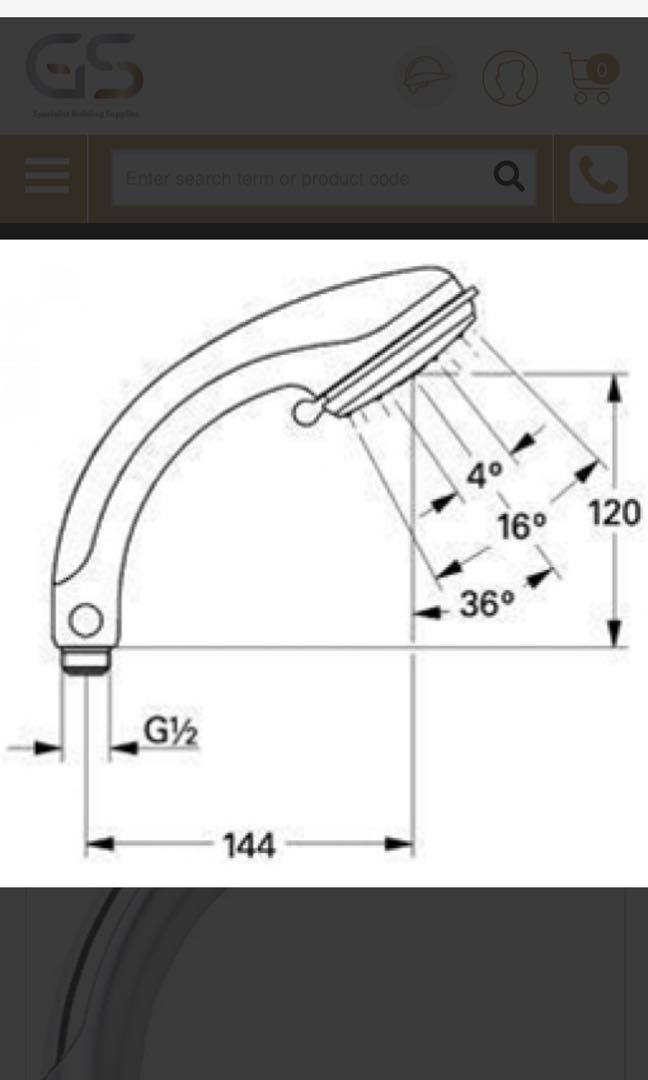 Grohe Shower Head Made in Germany, Furniture & Home Living, Bathroom
