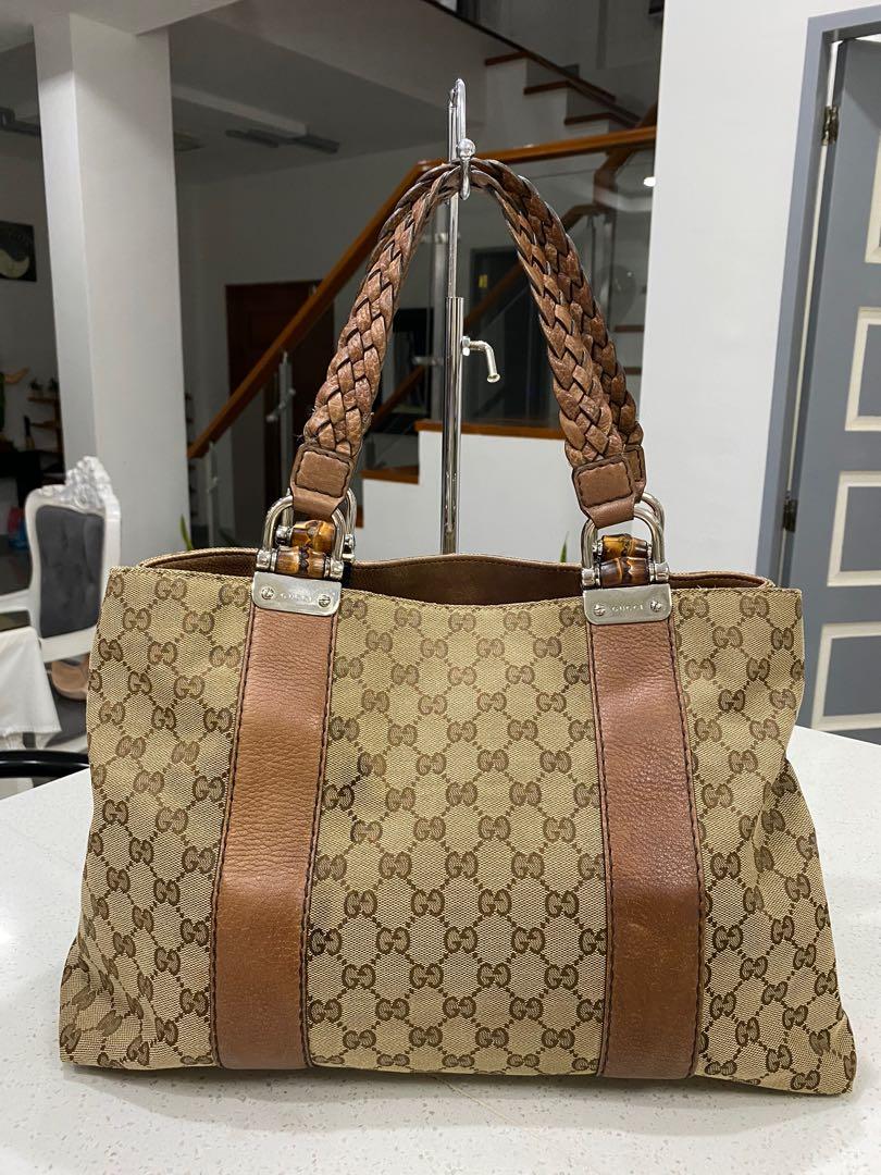 Gucci braided top handle bag