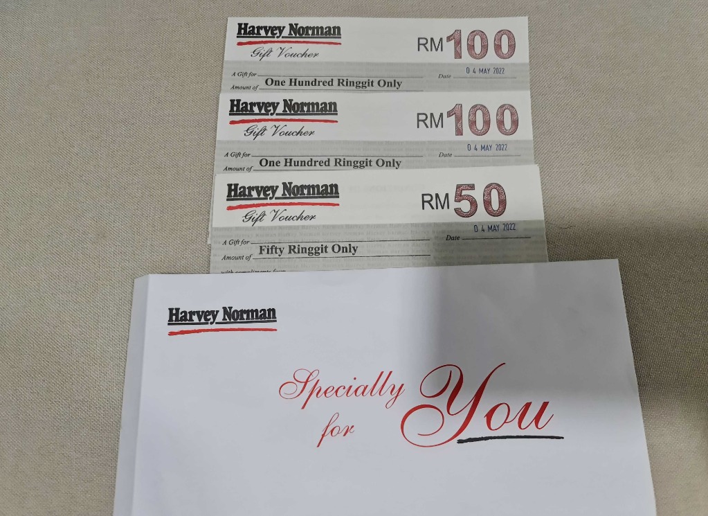 Harvey Norman Gift Voucher RM400, Tickets & Vouchers ...
