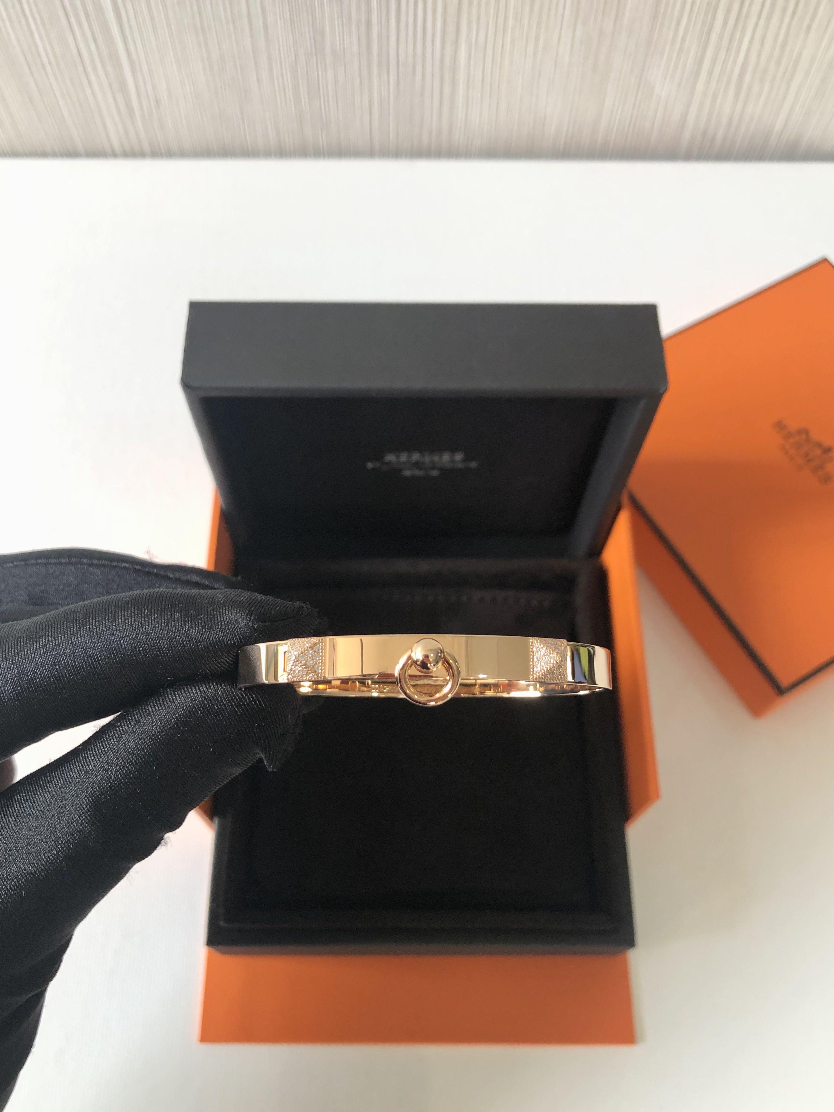 Hermes cdc cheap rose gold bracelet