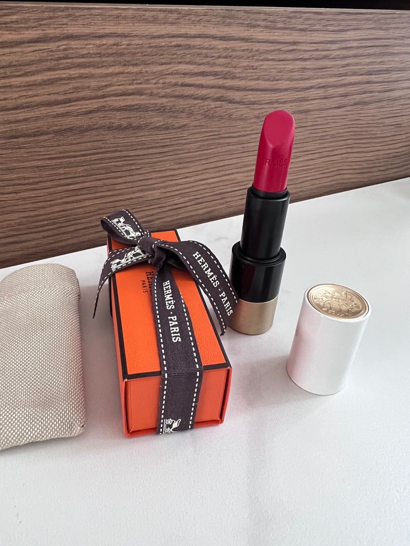 Rouge Hermes Lipstick Rouge Casaque (Satin/Matte), Beauty & Personal Care,  Face, Makeup on Carousell