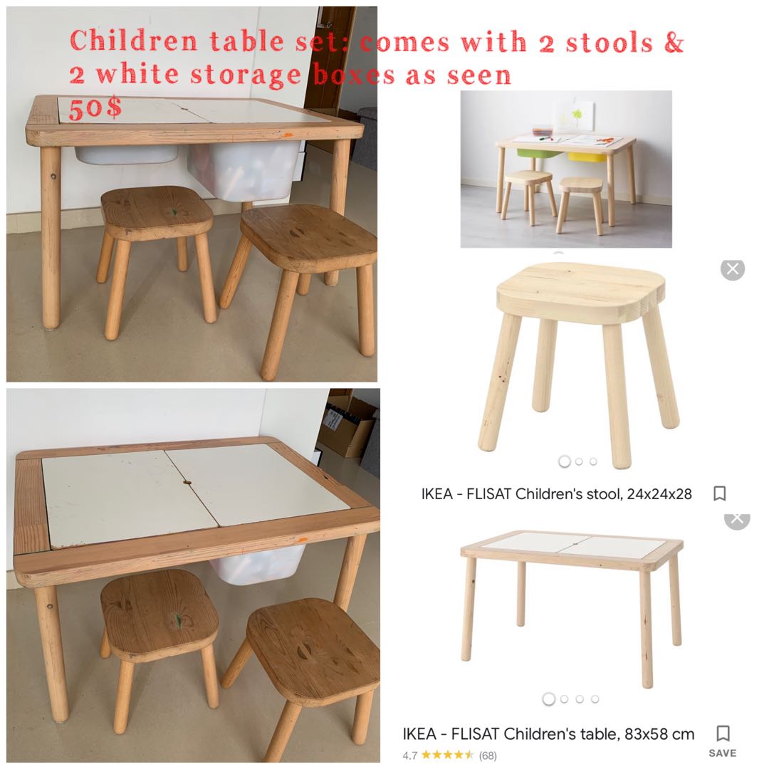 IKEA children table chair set, Babies & Kids, Baby Nursery & Kids