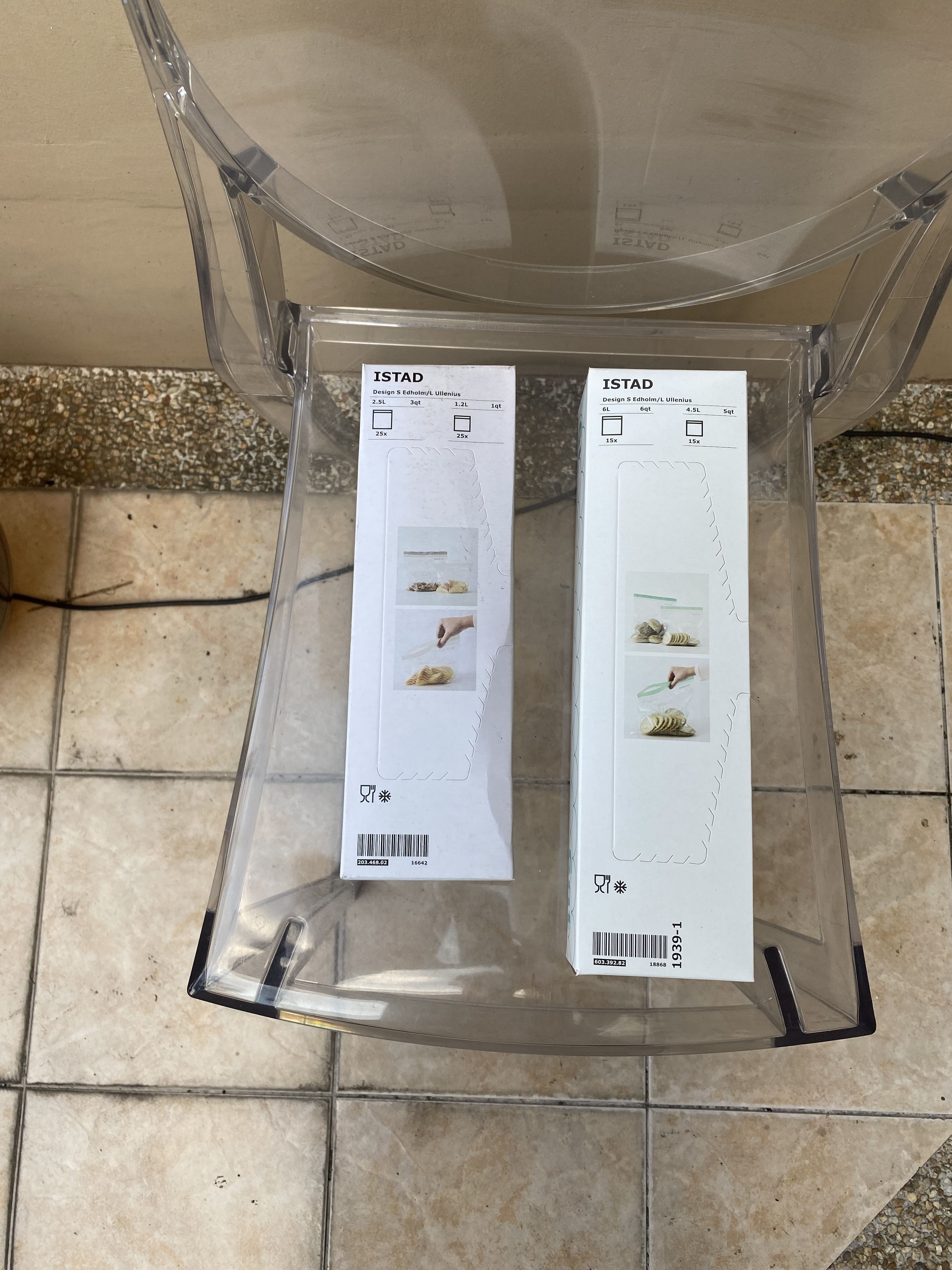 IKEA ISTAD Two Different Sizes 4.5L & 1.2L, Furniture & Home Living