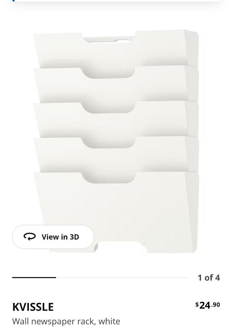 IKEA newspaper rack, Furniture & Home Living, Furniture, Shelves