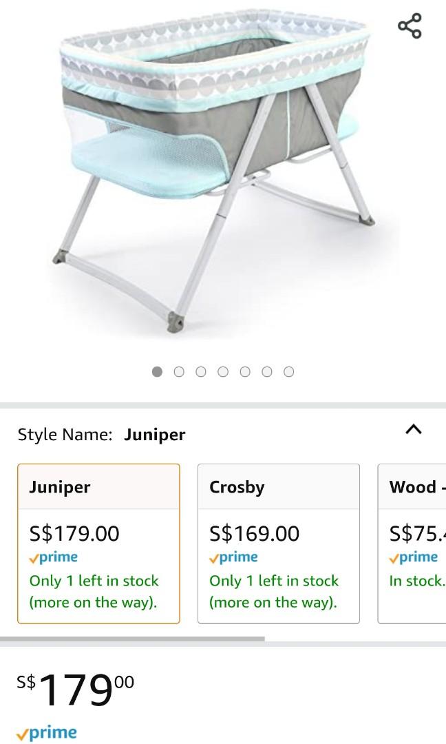 Ingenuity Foldaway Rocking Bassinet Babies Kids Baby Nursery