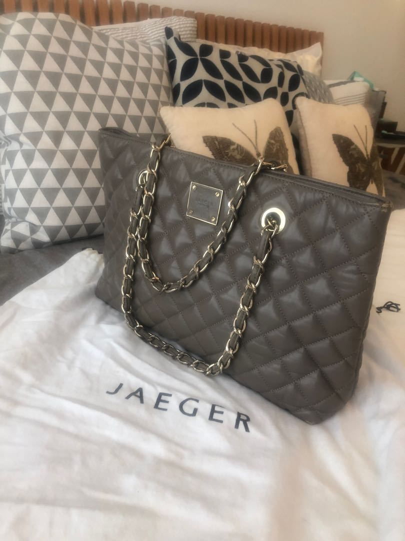 Jaeger UK quilted leather bag Women s Fashion Bags Wallets