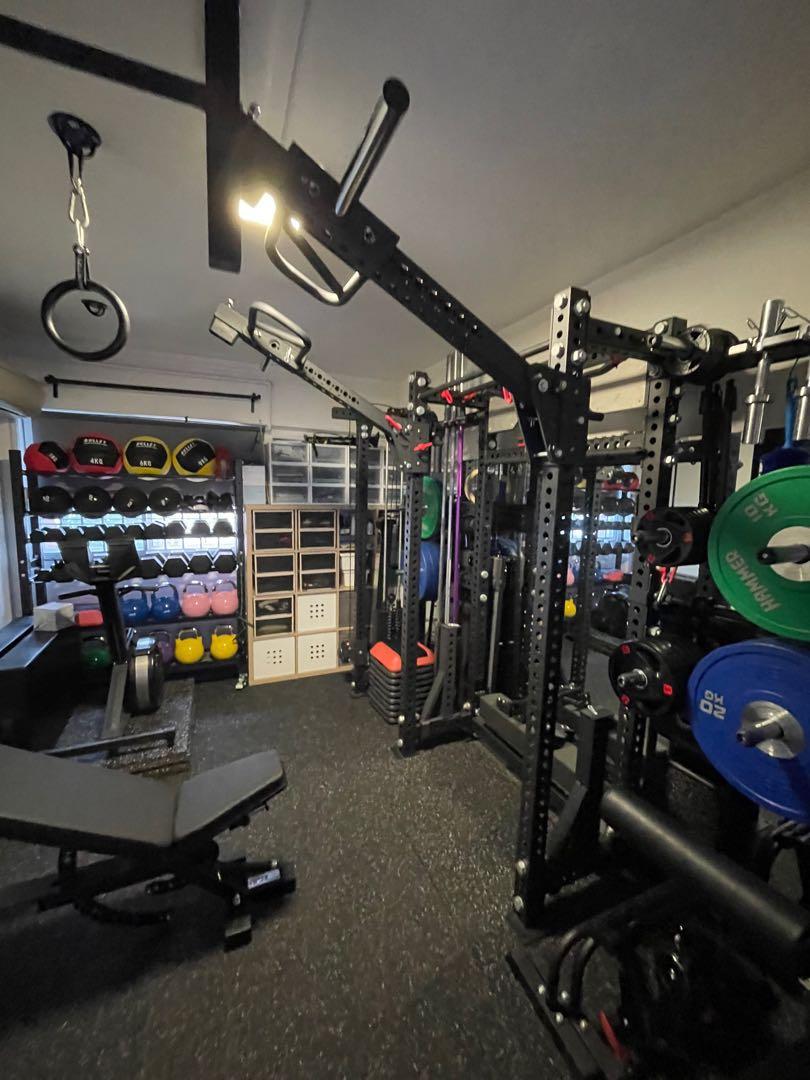 Squat Rack Jammer / ISO Arms Fully Lockable at top. Multi Uses, Sports