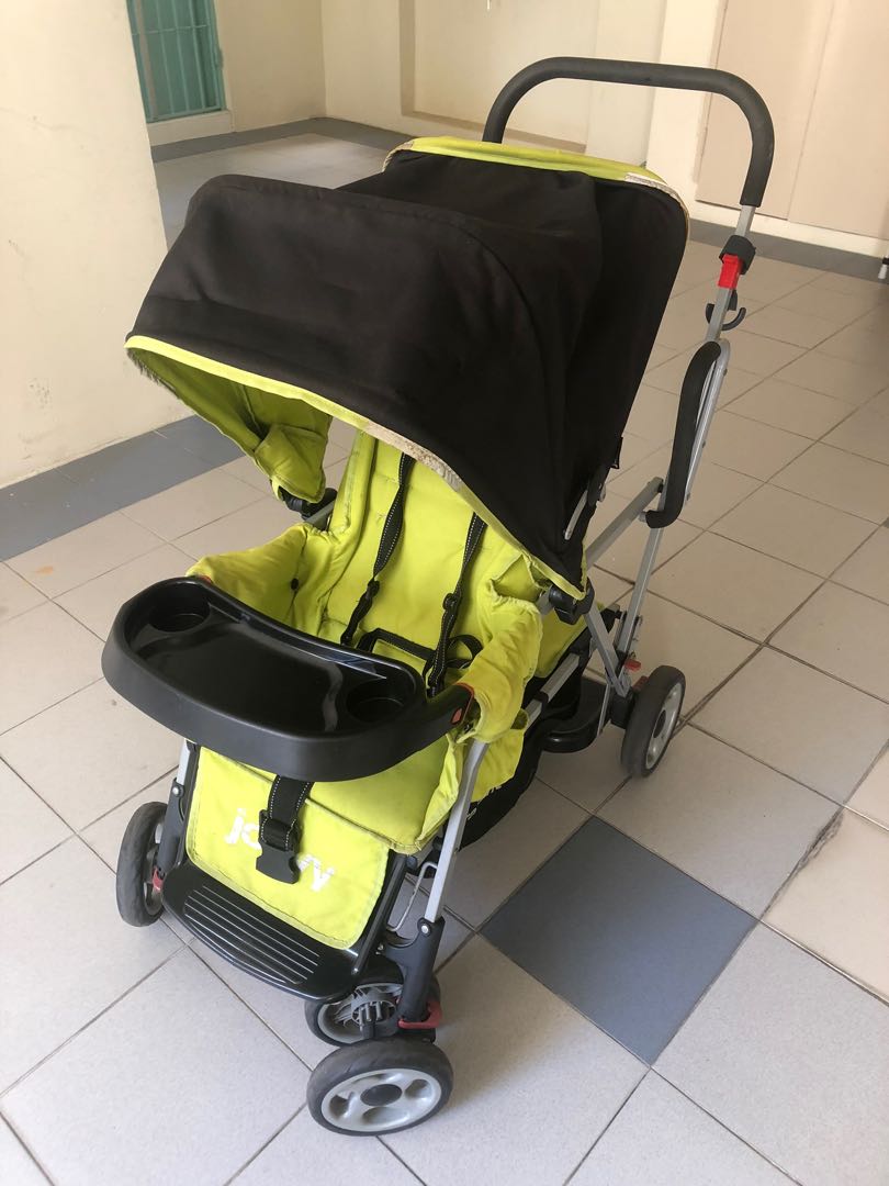 Joovy Caboose Ultralight Double stroller with stand, Babies & Kids