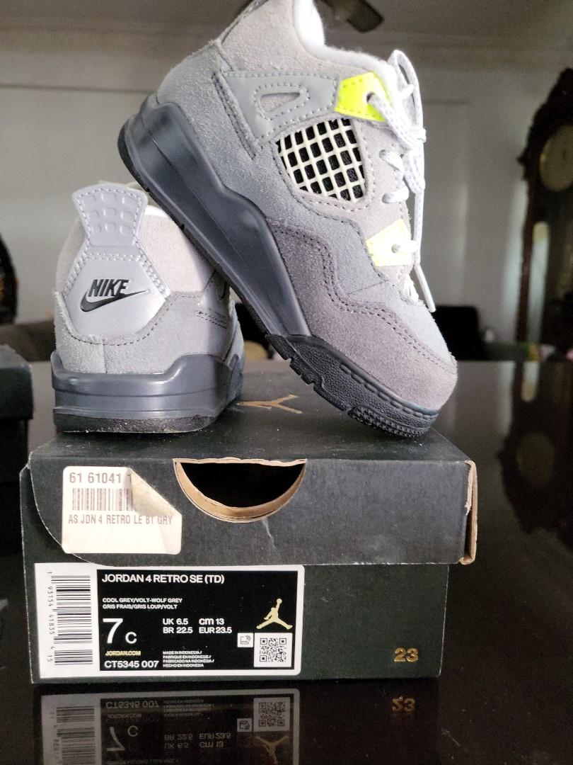 Jordan 4 cool grey td shop