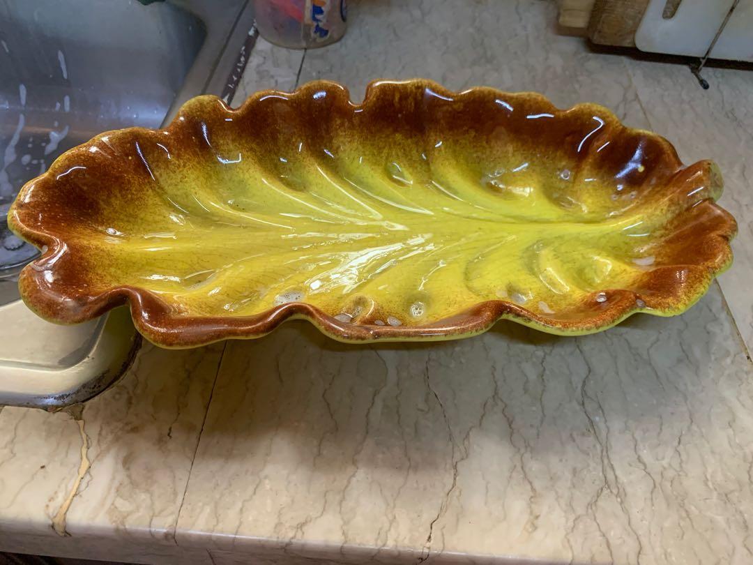 Leaf shape fruit platter, Furniture & Home Living, Home Decor, Vases