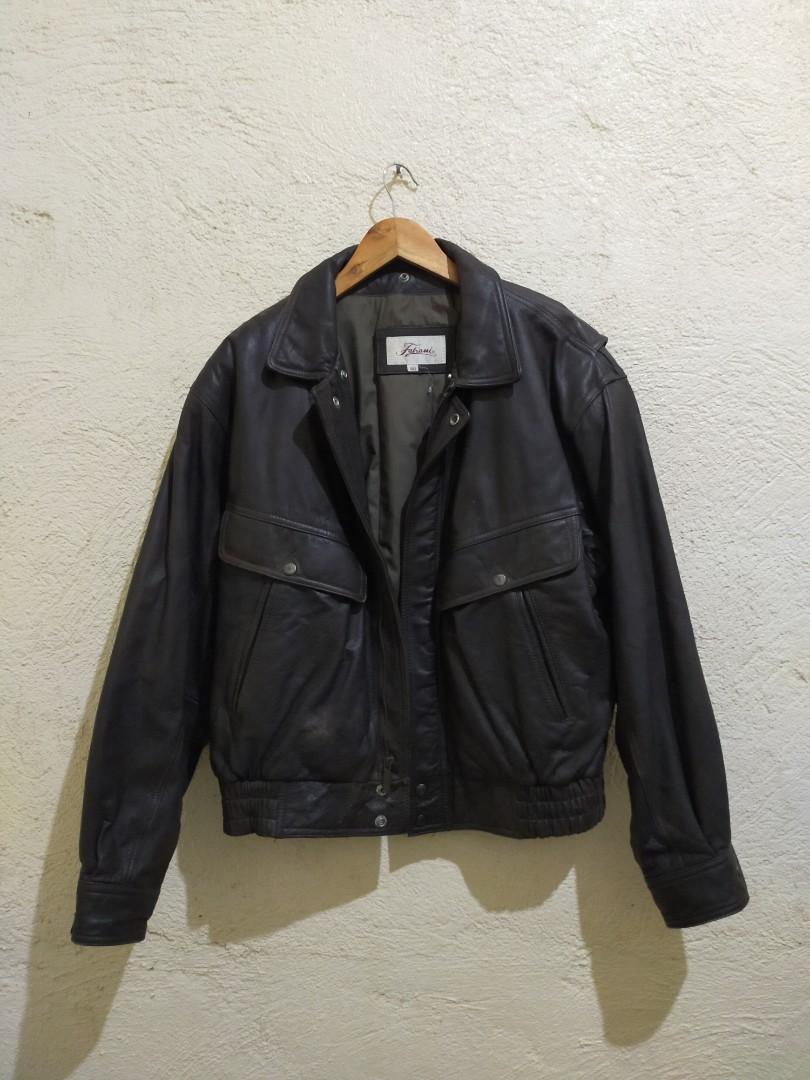 Leather Jacket Vintage Fabiani (Mens), Women's Fashion, Coats, Jackets ...